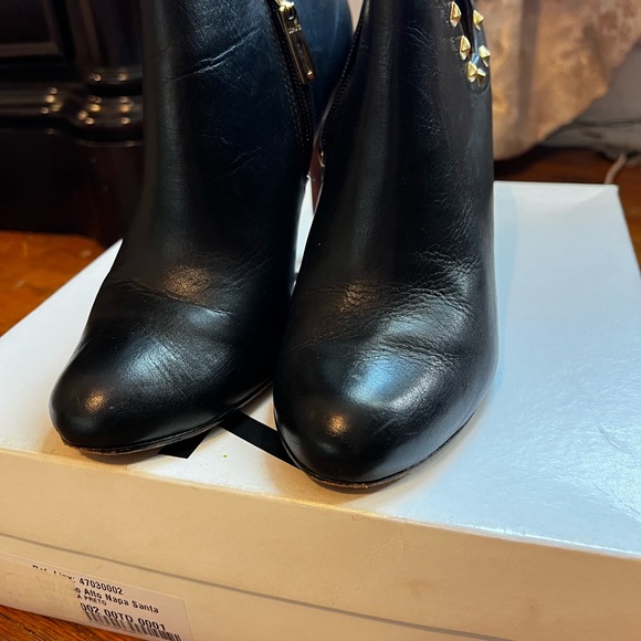 Schutz leather gold studded Eva booties - Picture 3 of 5